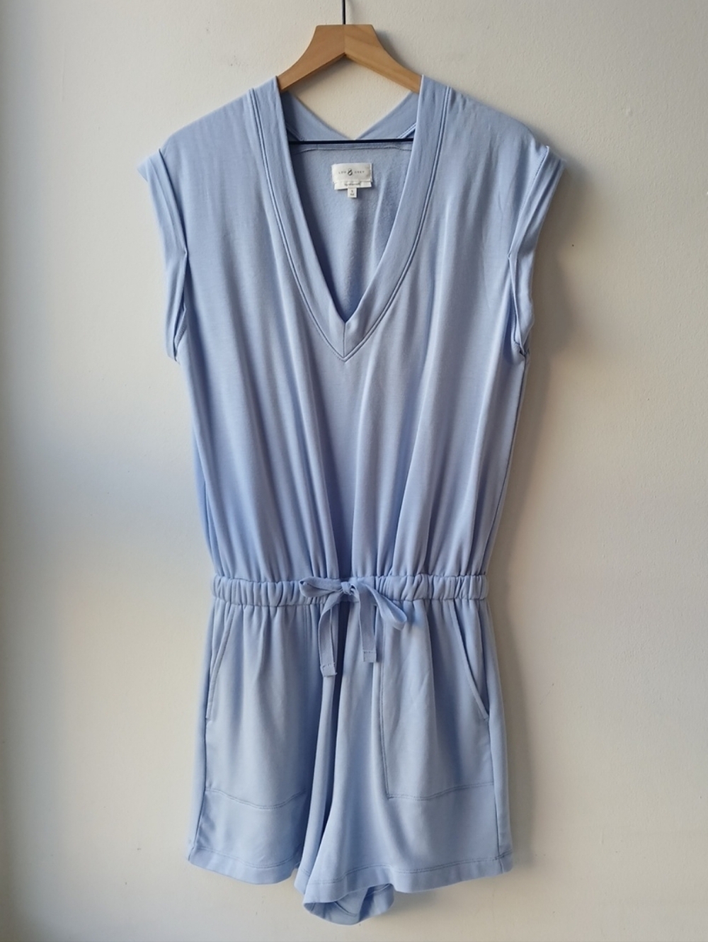 Lou & Grey Signature Soft Romper Light Blue Women's Small